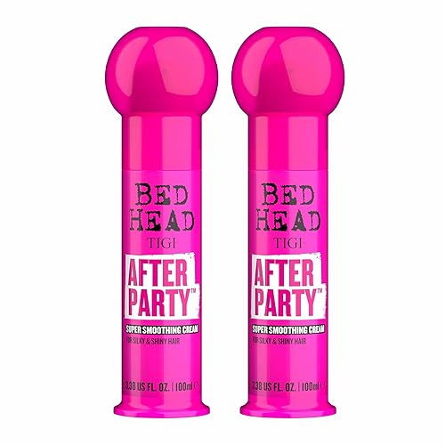 TIGI Bed Head After Party Smoothing Cream 2-Pack – Ultimate Frizz Control Hair Care Products for Smooth, Shiny Hair, Summer Fruit Medley Scent, 3.38 Oz Ea