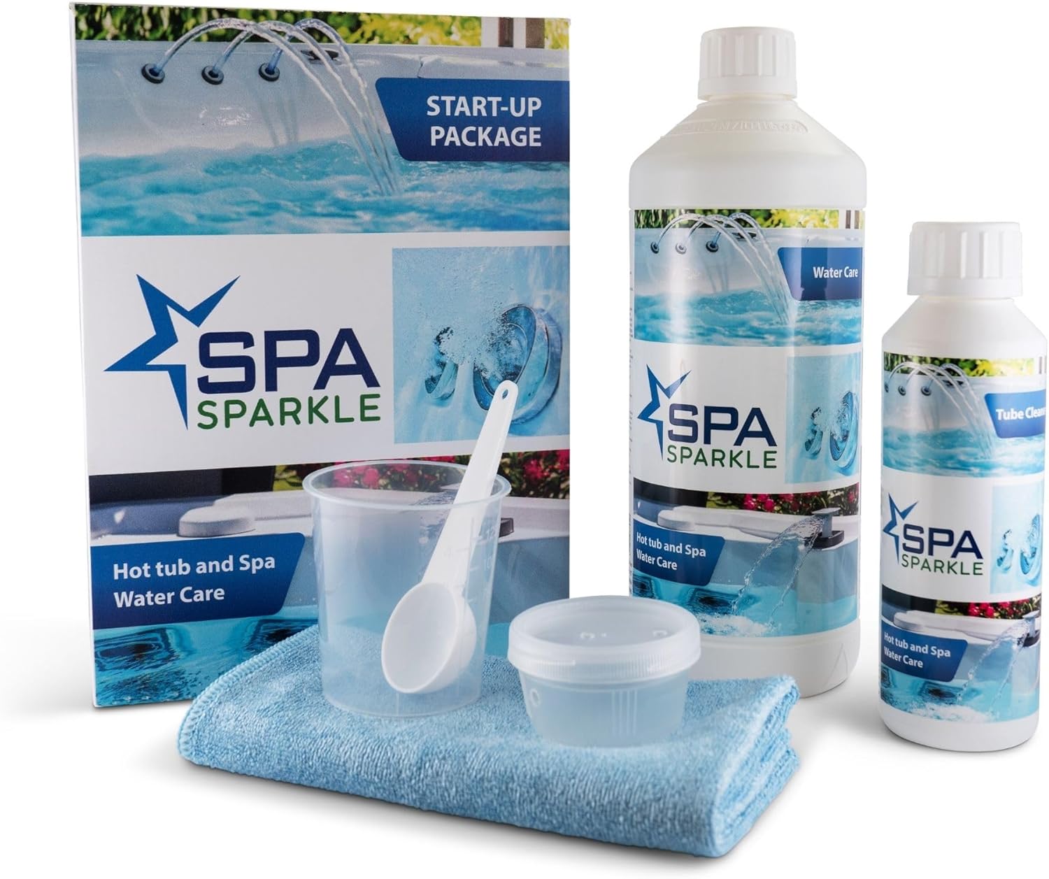 Complete Maintenance Starter Kit – Outdoor Tube Cleaner & Water Care for Hot Tubs and Outdoor Spas, Compatible with Most Spas (Not for Jetted Bathtubs)