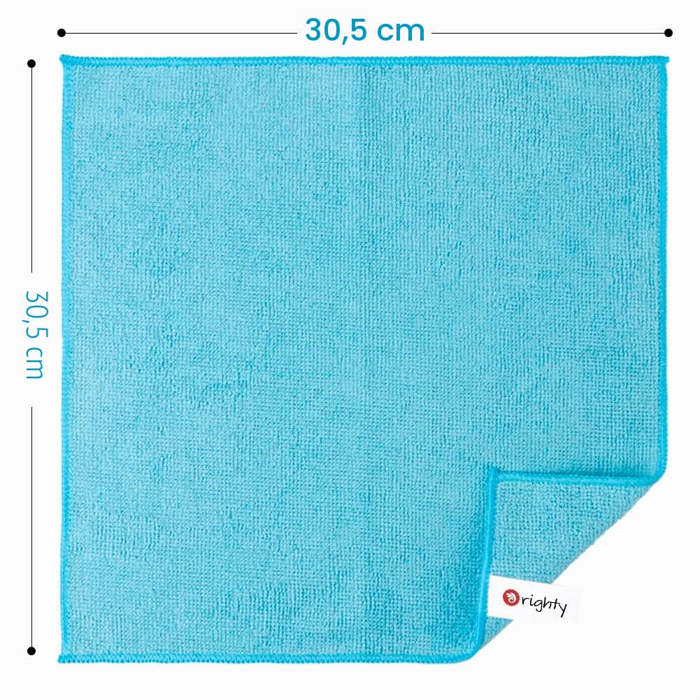 Orighty Panni per la pulizia in microfibra 120, assorbenti e privi di pelucchi, per una pulizia efficace della casa, della cucina e dell'auto (30,5 x 30,5 cm)