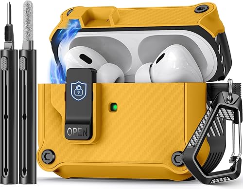 Miniatura 63 de Compatible con AirPods de 4ª generación, Funda Magnética con Bloqueo Automático, Soporte para Teléfono y Kit de Limpieza, Compatible con Funda