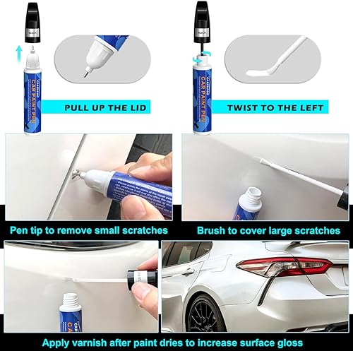 Miniatura 5 de Pintura de retoque para autos, reparación de arañazos de pintura de automóvil, reparación de colores, solución rápida precisa y operación