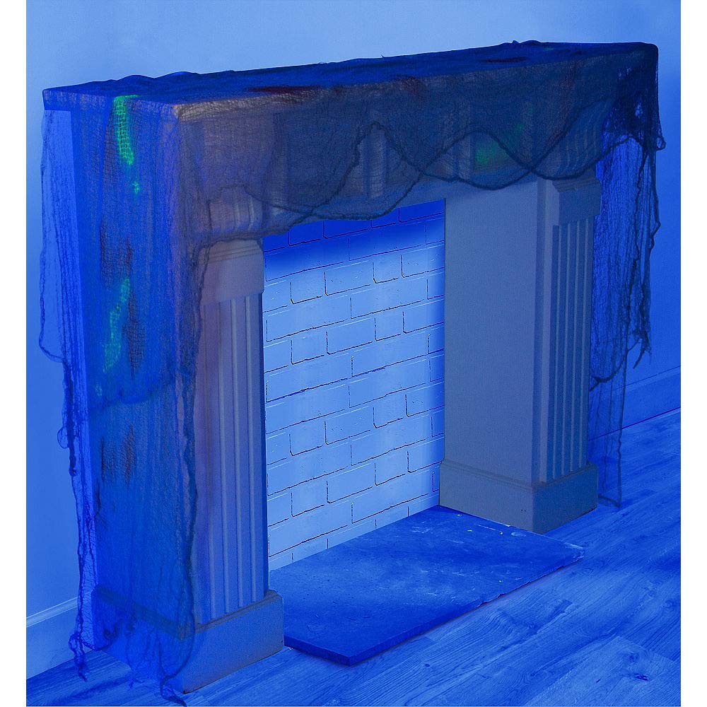 Gauze Draping Halloween Decor, Grey, 2ct