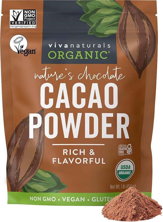 Viva Naturals Cacao Powder Superior Criollo 1 LB