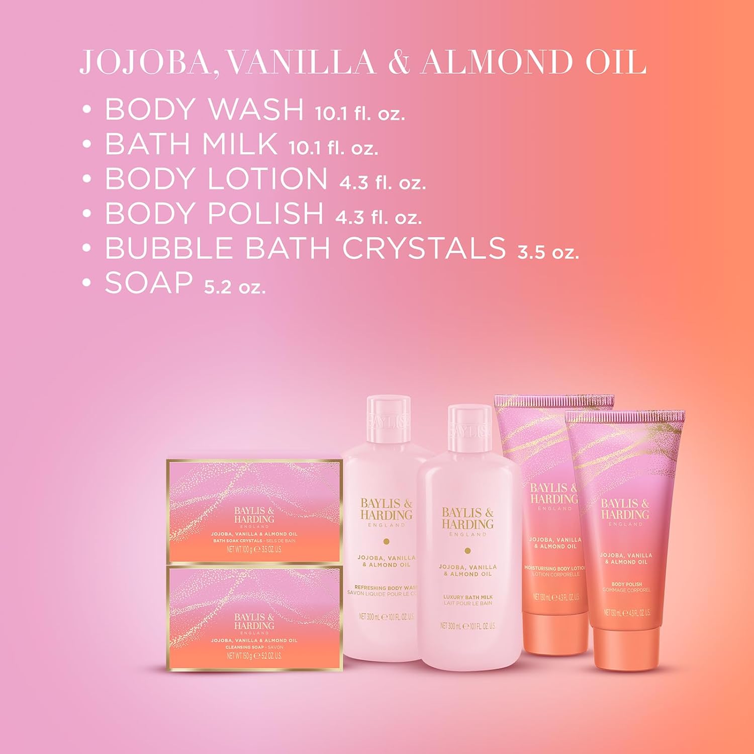 Baylis & Harding Jojoba, Vanilla & Almond Oil Luxury Pamper Gift Set - Vegan Friendly - Image 3