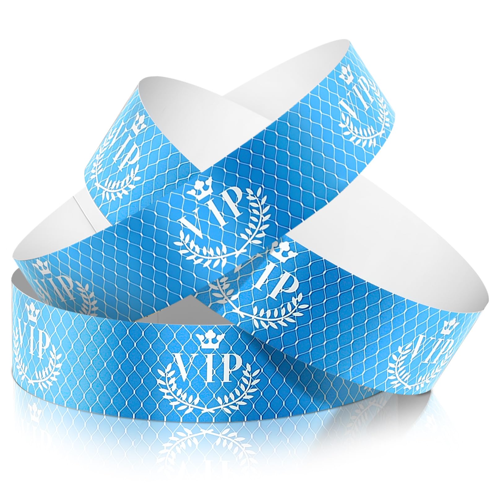 Jadive500 Pieces Paper Wristbands VIP Plastic Wristbands Waterproof Party Identification Wristbands Party Bracelets for Events Amusement Parks, Club, Concerts, Fairs, Festivals and Events (Blue)