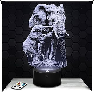 Lampephoto.fr - Kleiner Elefant 3D Lampe, Touch Nachtlicht, Deko Baby Elefant Tier Wildnis Afrika, Geschenkidee Mann Frau objekt Kleiner Elefant Nachtlicht Erwachsene deko Zimmer, TOP