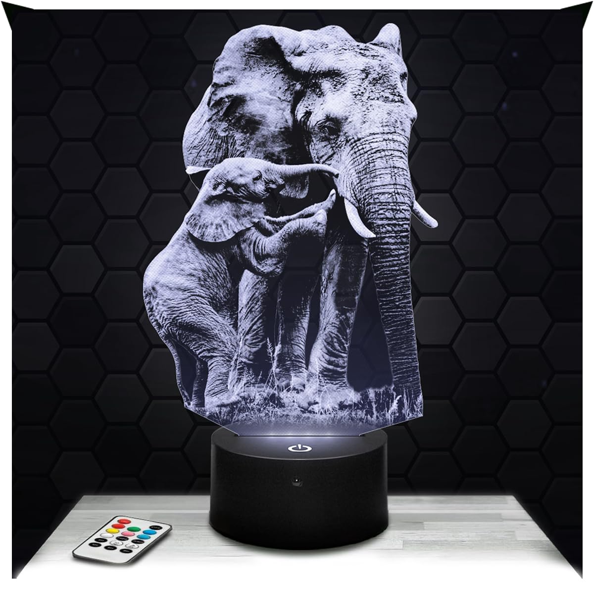 Lampephoto.fr - Baby Elephant 3D Lamp Decoration Baby Elephant Wild Animal Africa, Gift idea for Men and Women, Adult Night Light Decoration Room, Original Christmas, Gift idea for Men and Women TOP
