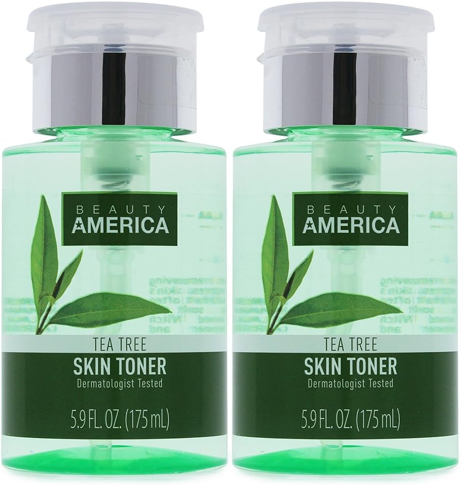 Tea Tree Facial Toner, No-Leak, Push-Top Pump, 5.9 Fl Oz (Pack of 2)