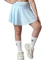 UMILDO Girls Activewear Skorts – Aqua Solid Sports Skorts with Convenient Pockets and Built-in Shorts for Tennis Skating