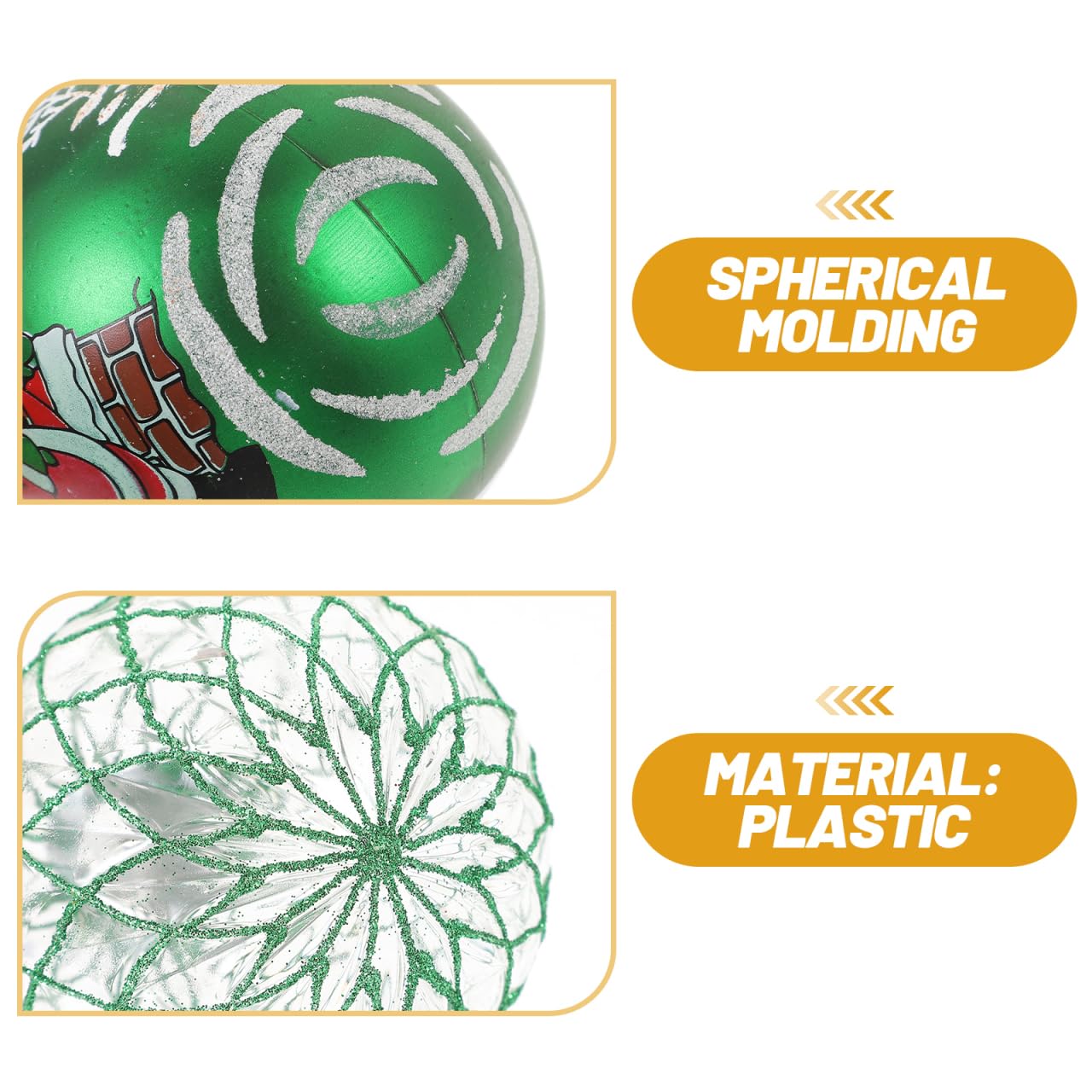 IMIKEYA 9 Stück Weihnachtskugeln Kunststoff Grün Weihnachtsbaumschmuck Ornamente Plastik Christbaumkugeln für Weihnachten Deko, 3x3,5 cm