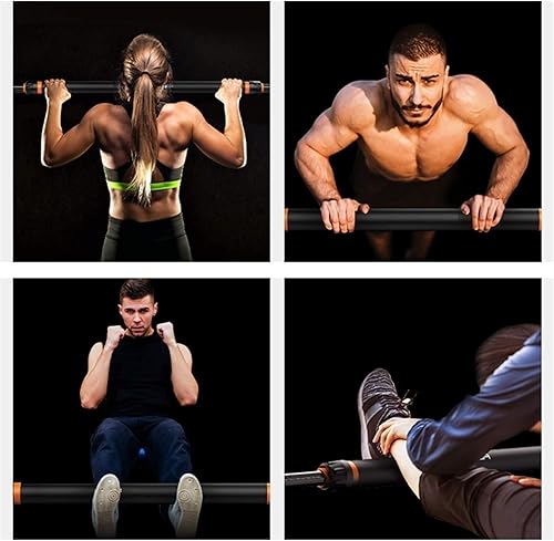 Miniatura 7 de Pull-Up Bars Portable Horizontal Bar Home Fitness Chin Up Bar, Door Corridor Resistance Belt Suspension Equipment, 72-135cm Adjustable, Load 300kg