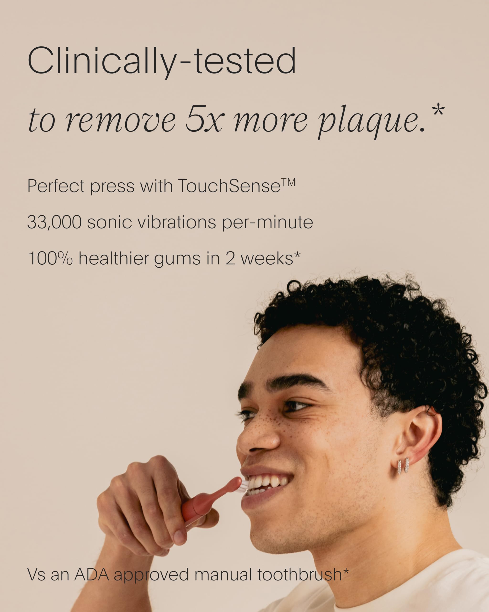 SURI 2.0 Cepillo de dientes eléctrico sónico con sensor de presión | 1 mes + batería | Clasificación número 1 del Reino Unido | Cepillo de dientes eléctrico para adultos | Cepillos de dientes sónicos