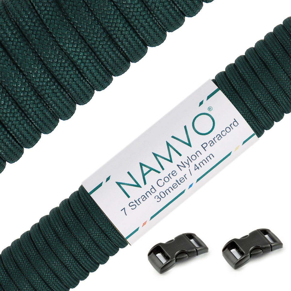 Namvo 550 Paracord Mil Spec Type III 7 Strand Parachute Cord Total Length 100ft/30 Meters Solid Color — view 41
