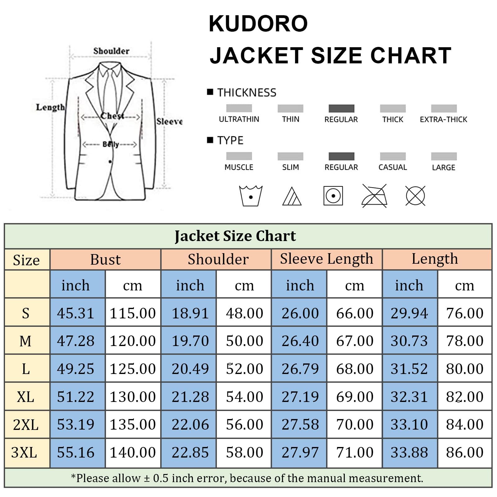 KUDORO Veste d'Extérieur Homme en Coton Blouson de Coupe-Vent Casual Trench Classique Overcoat Jacket Décontracté