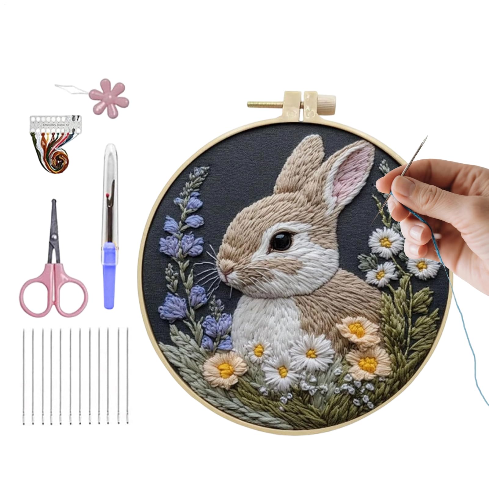 Qylzkvnth Set de broderie