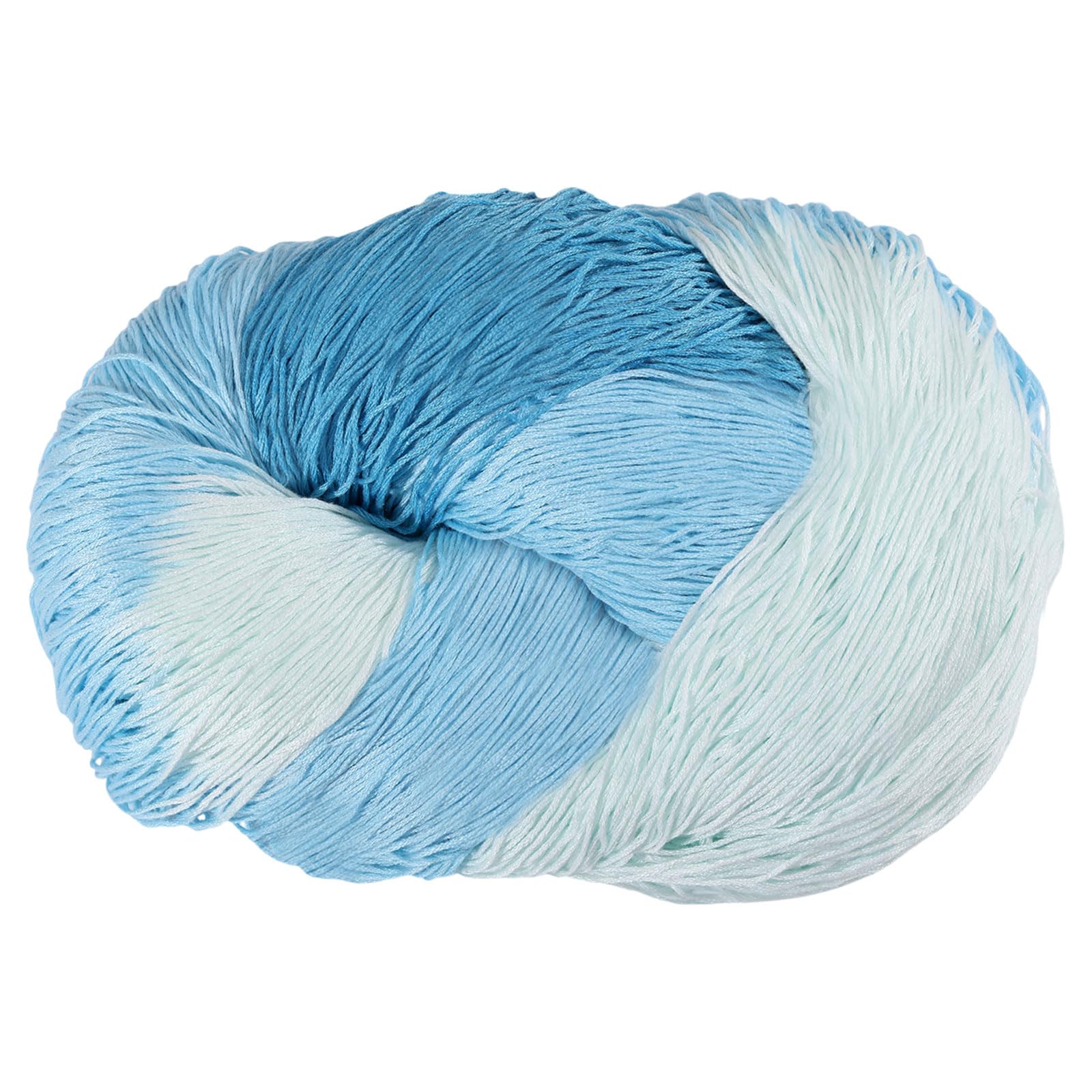 Fil à broder Sashiko coton teint main écheveau bleu et blanc 800m pour mercerie et patchwork