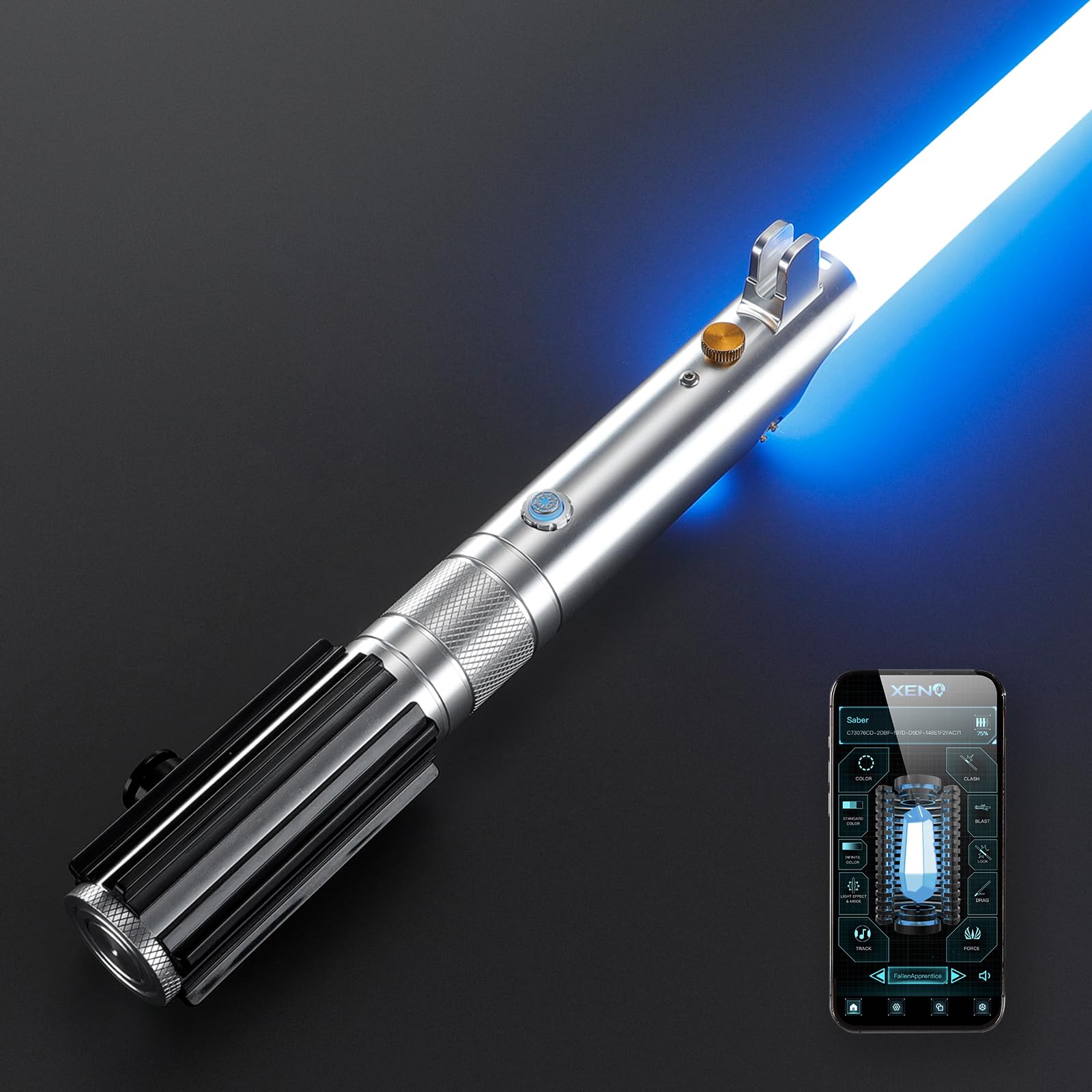 DAMIENSABER Xenopixel V3 Motion Control Light Saber, 34 Sound Fonts Sabers, Smooth Swing Dueling Light Sabers with Infinite Color Changing Light Saber for Adults, Premium Metal Hilt Rechargeable Xenopixel V3 34 Sound Font