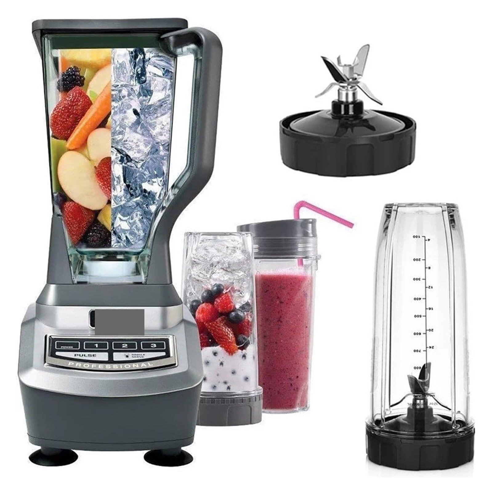 Części zamienne do blendera dolne ostrze 6 żeberek kompatybilny z Nutri Ninja Auto iQ BL480 BL480D BL482 BL456 blender akcesoria do blendera, uchwyt noża, rękojeść noża, narzędzia kuchenne