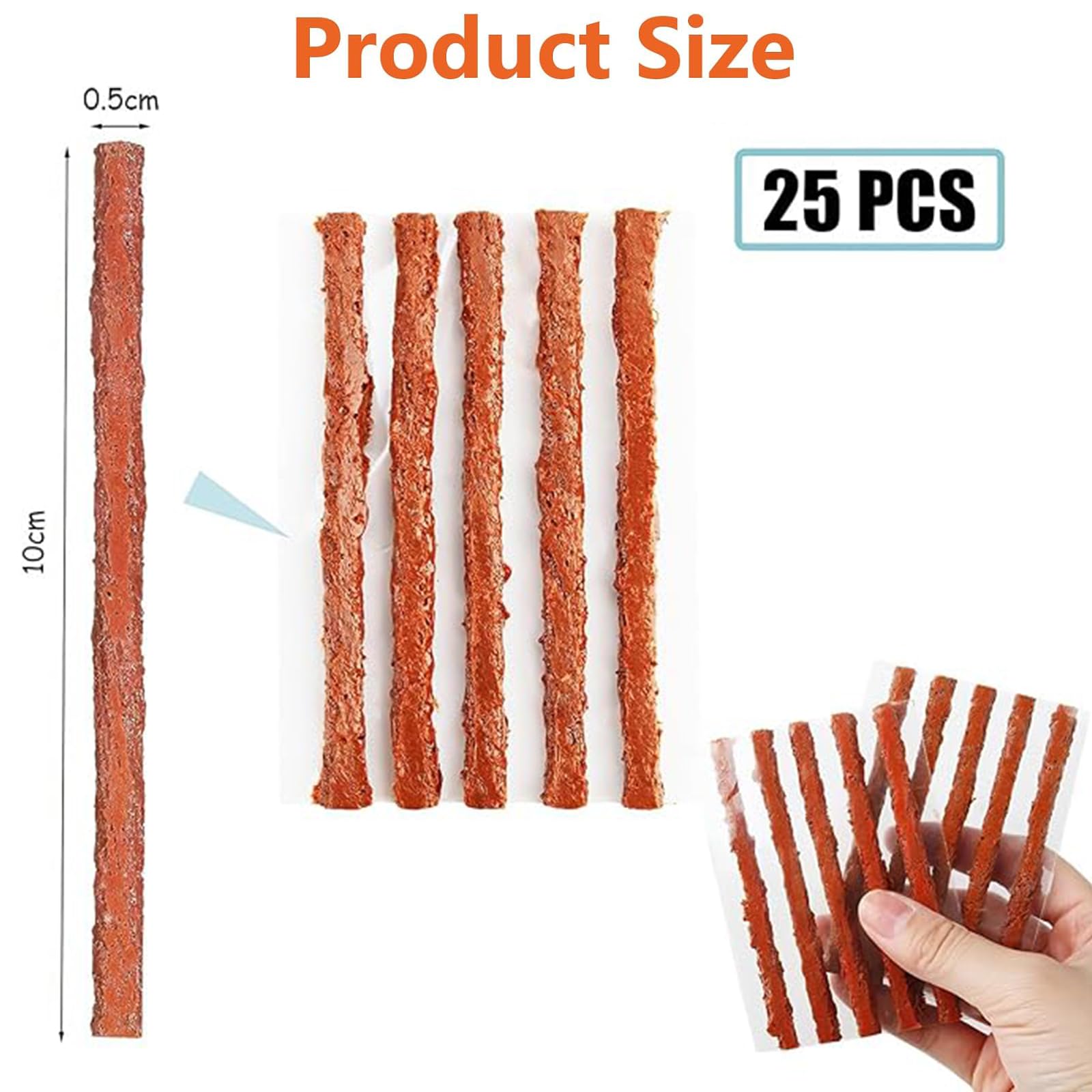 25 Pcs kit riparazione pneumatici auto kit riparazione pneumatici moto Striscia di Riparazione di Pneumatici Tubeless Foratura Stringhe Kit Spina Gomma da Cancellare Strumento Recupero Rapido