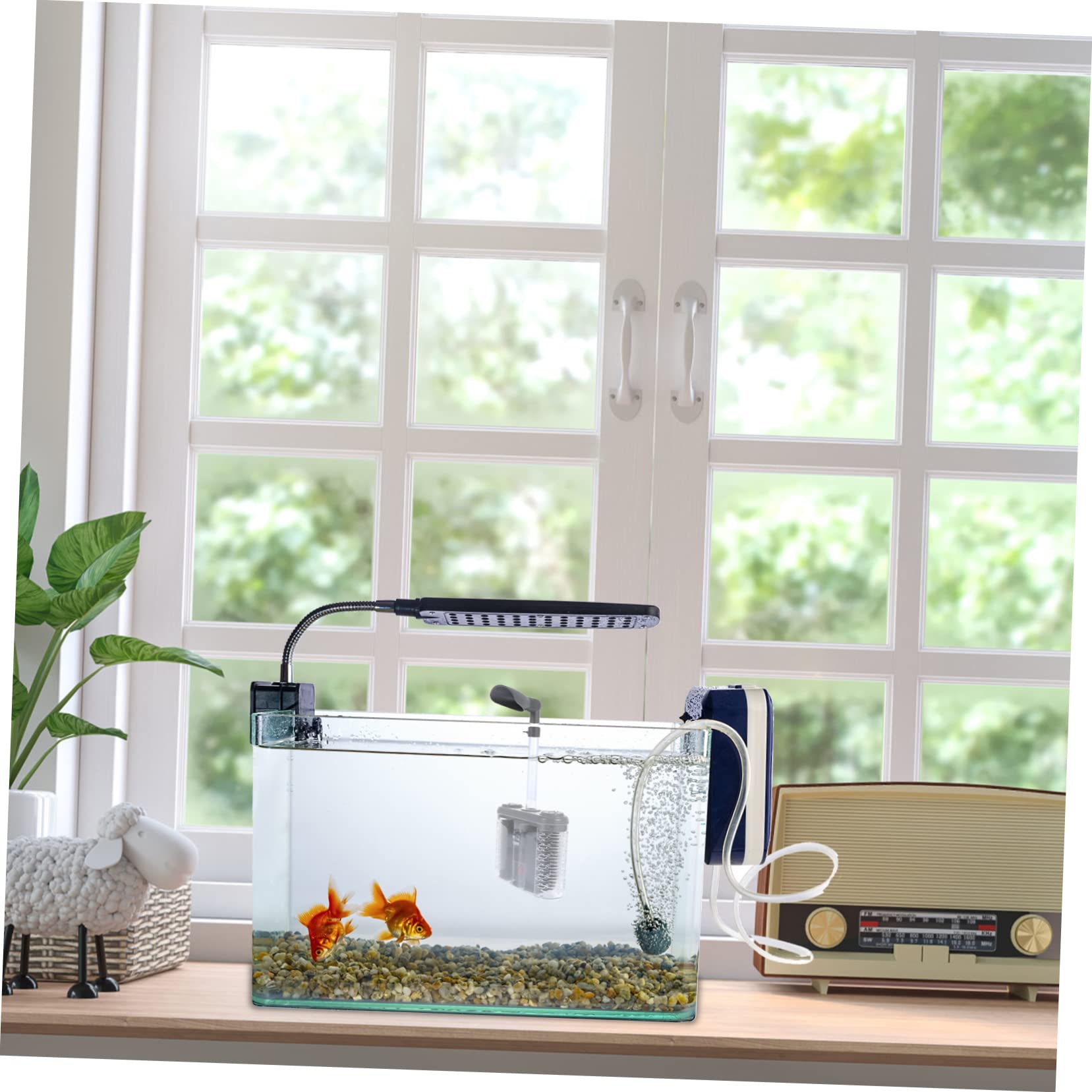 Toddmomy Depuradora Acuario Oxigenador Accesorios Prácticos Limpiador De Peceras Filtro Multifunción Cambio De Agua