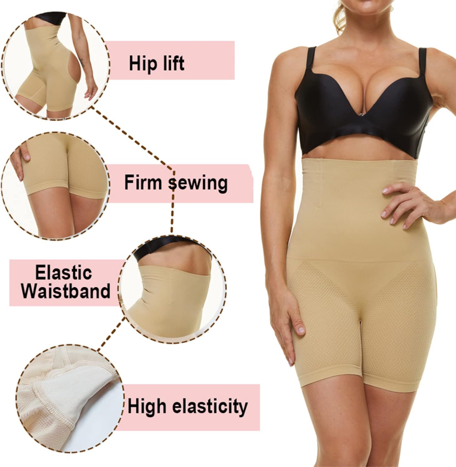 body shaper taille trainer bodysuit push up butt lifter tummy controle slipje shapewear haak stalen botten shorts