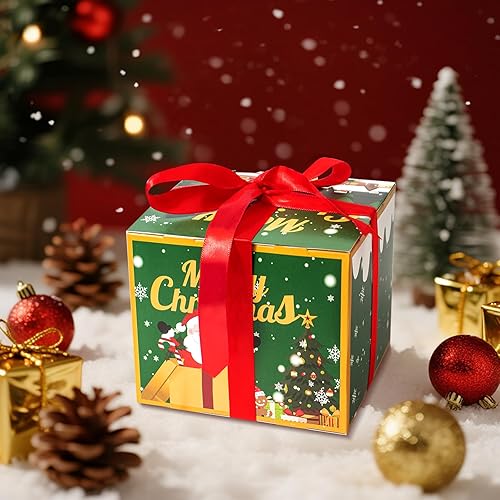 Vista 50 de Caja de dinero para regalo en efectivo, caja de regalo de Feliz Navidad, caja de regalo sorpresa, caja de dinero con soporte para dinero en efectivo