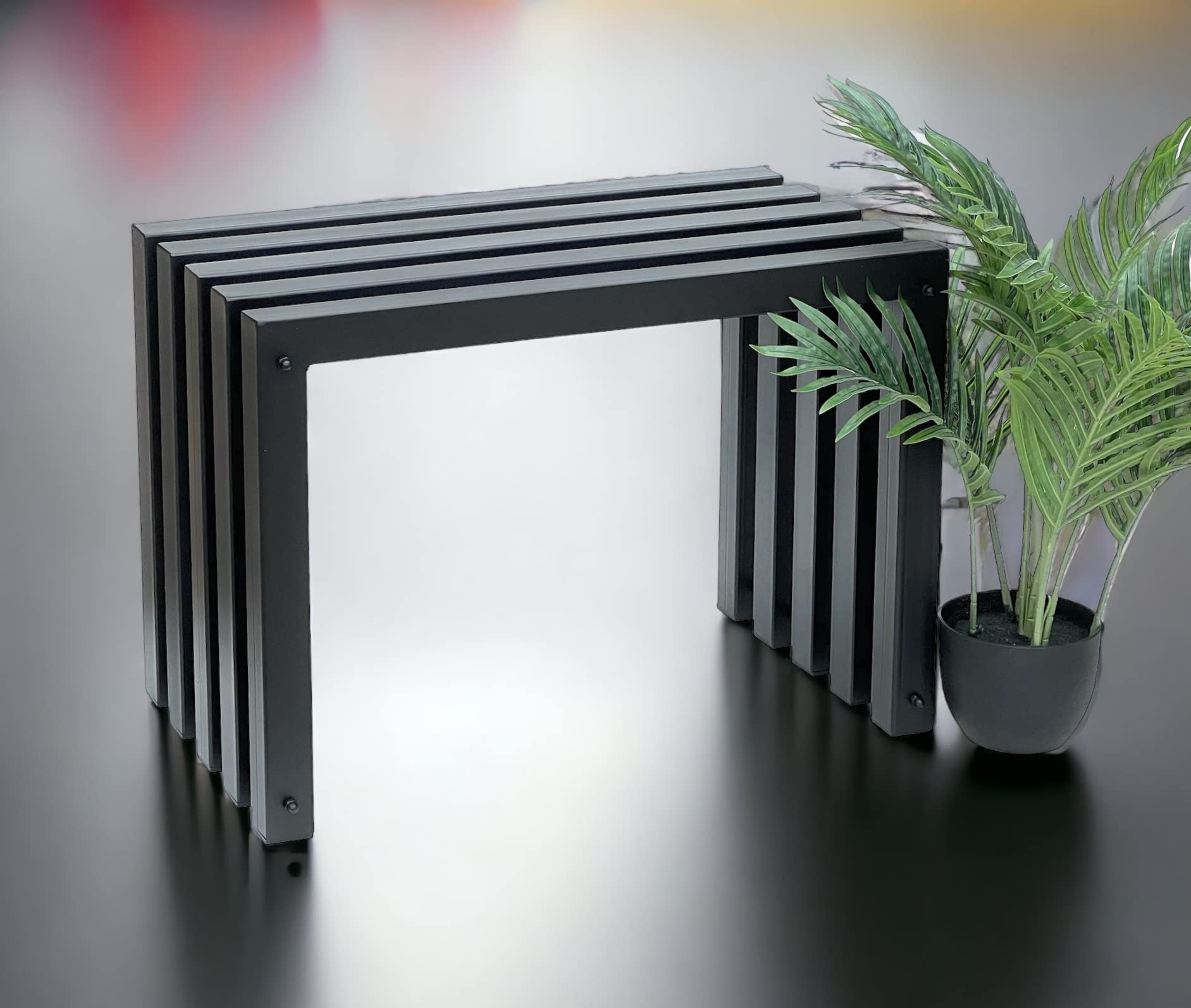 DanDiBo 96446 Tabouret moderne en métal noir résistant aux intempéries 60 cm