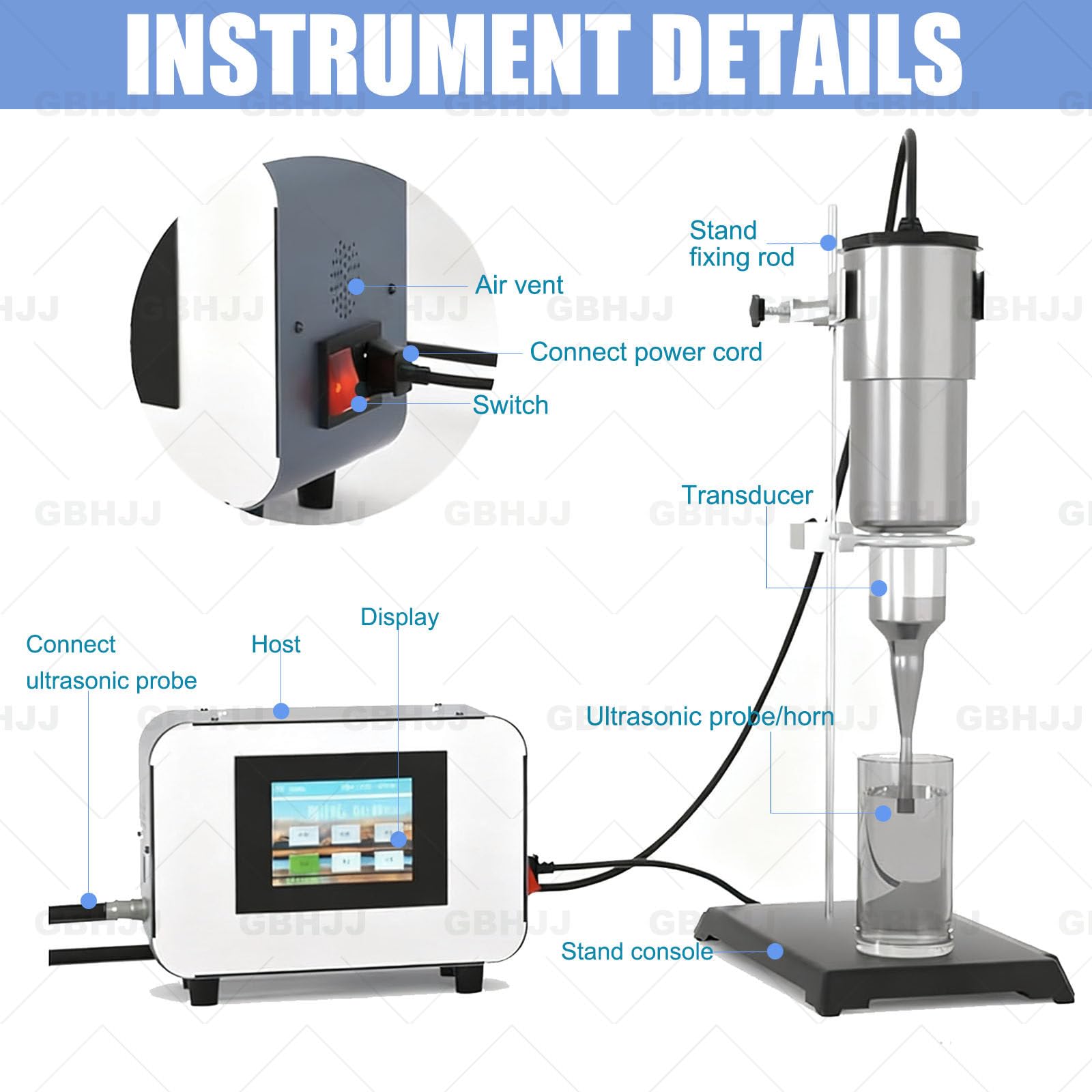 Homogeneizador UltrasóNico de Laboratorio, Procesador Sonicador de 20 Khz, Sonda de Titanio de 8 Mm, Capacidad de Procesamiento de 2000 Ml, para EmulsificacióN, Mezcla DispersióN