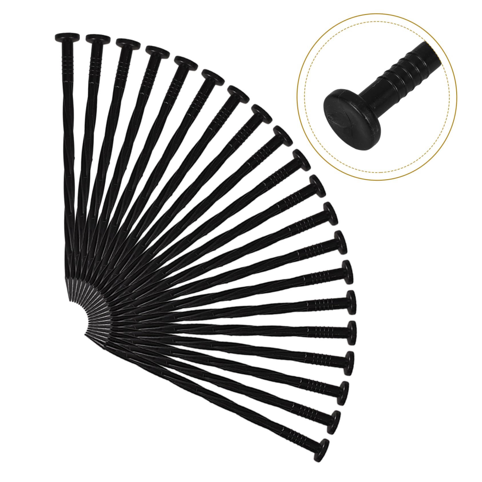 Yardwe Lot De 3 Piquets De Jardin Paysager en Aluminium Léger pour Auvent De Tente Balançoire 30 Pièces X 3