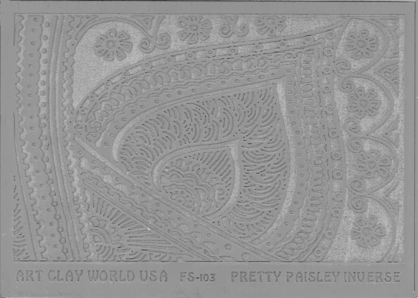 FlexiStamps Texture Sheet Pretty Paisley Inverse Design - 1 pc.