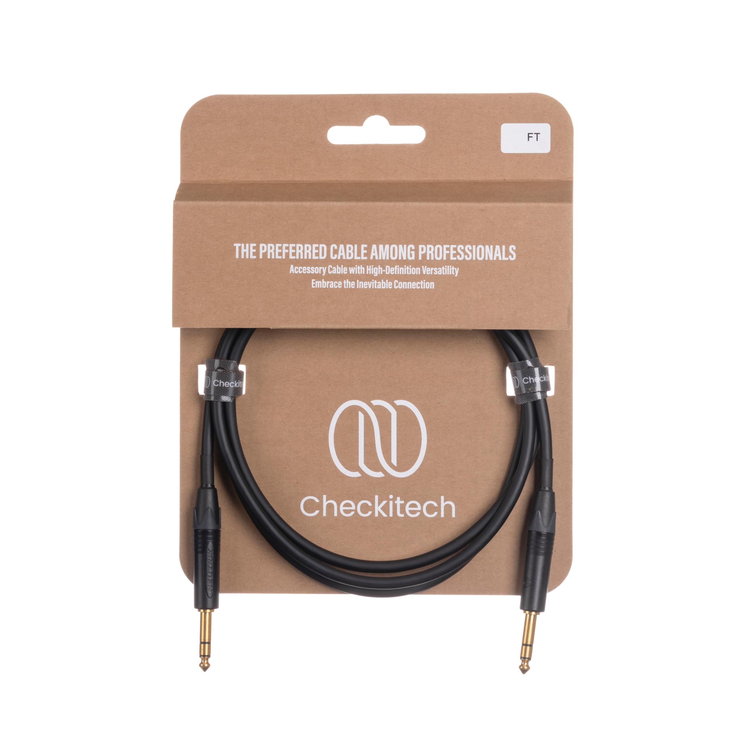 Câble TRS-TRS 6,35 mm Gratify G1201 cordon audio de raccordement jack mâle symétrique - 6