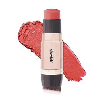 Glowjob Blush Dried Rose,Cream & Brush Multipurpose Stick| Rich Creamy Natural | Smooth, Blendable | Lightweight, Long-Lasting & Travel-Friendly (10g) | Suitable for all Skin Tones