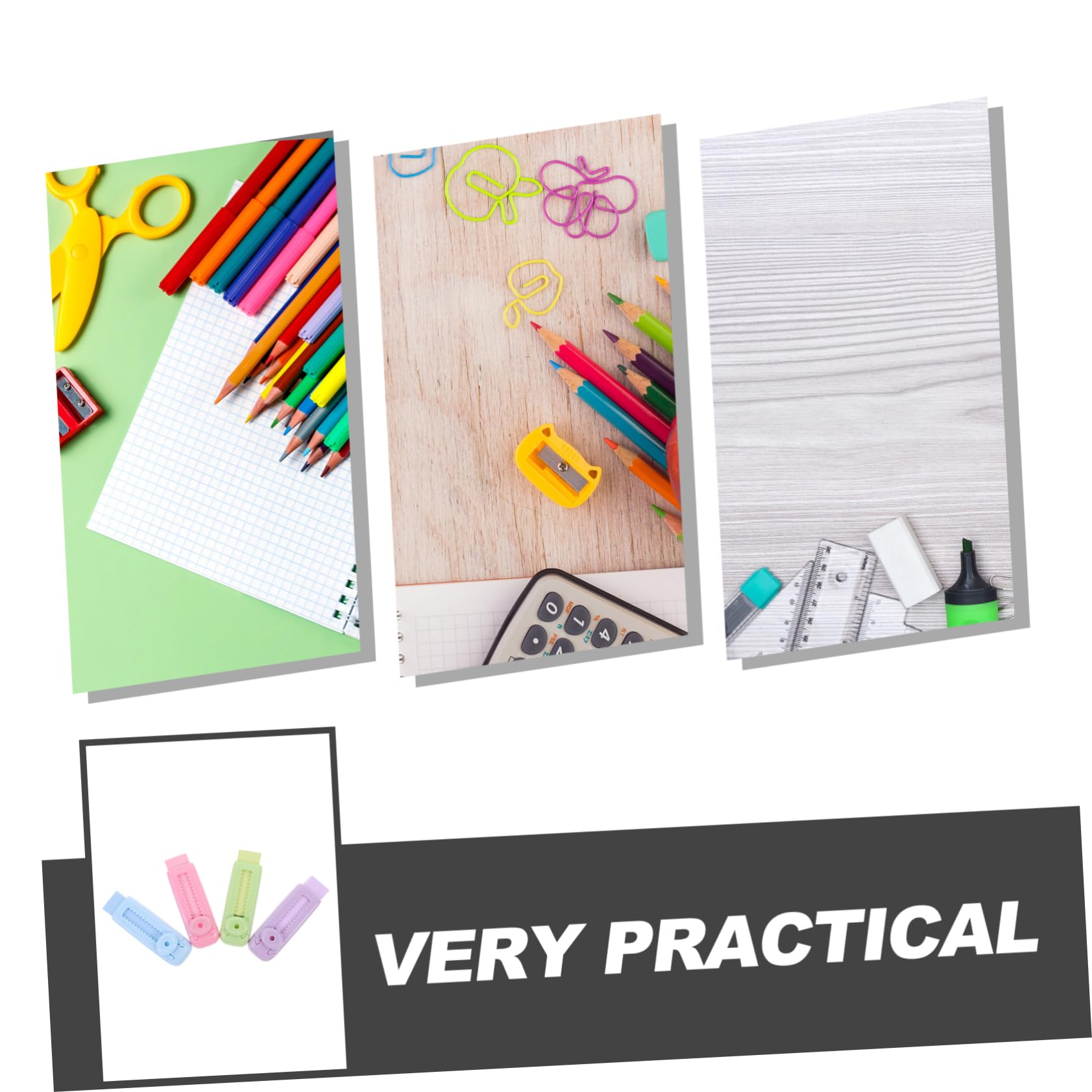 Uonlytech 32pièces Gommes Rétractables Colorées Erasers Portables Pour Étudiants Fournitures Scolaires Pratiques Pour Examens Et Tests
