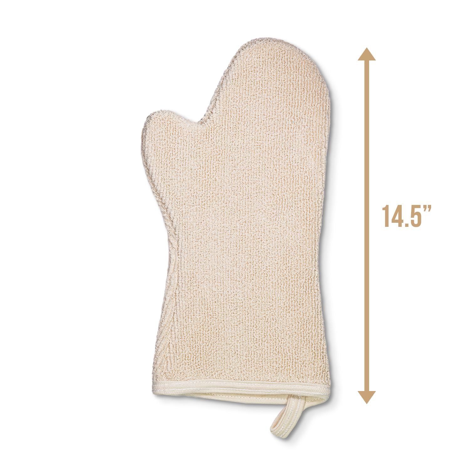 100% bawełna, zestaw 2 wytrzymałych rękawic kuchennych, odporne na wysokie temperatury, można prać w pralce, wyprodukowane w Ameryce (naturalne)