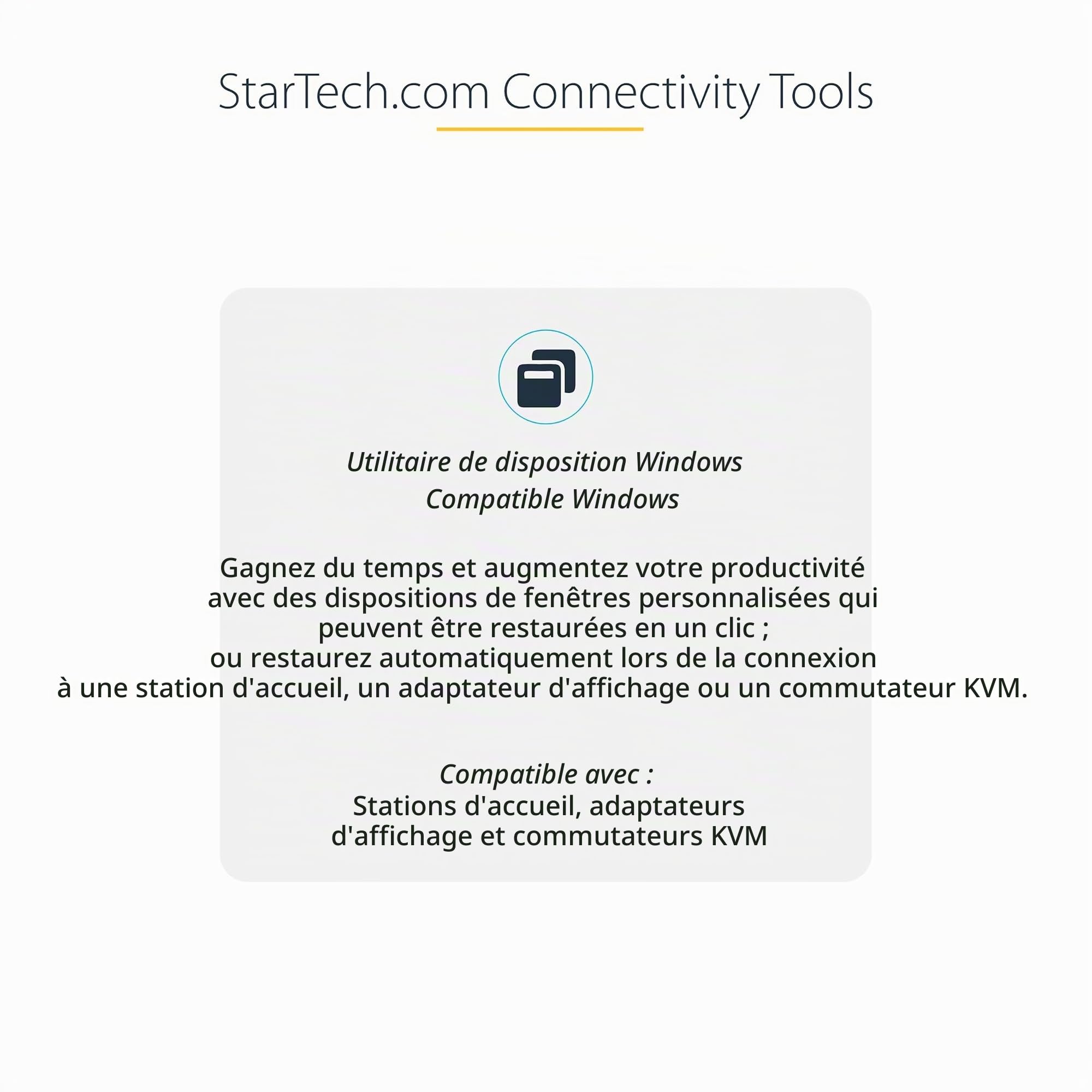 StarTech Hub MST DP 1.4 vers 3x DP, 2x 4K 30Hz et 1x 4K 60Hz, Windows