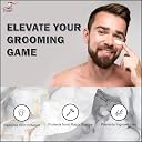 Pearl Shaving Double Edge Safety Razor (SS-95 Marble Black) | Proudly Made In India | Brass Metal With Premium Chrome Plating | Classic And Traditional Razor | Butterfly | 10 Platinum Coated Double Edge Blade Refills Valentine Gift Option gallery image