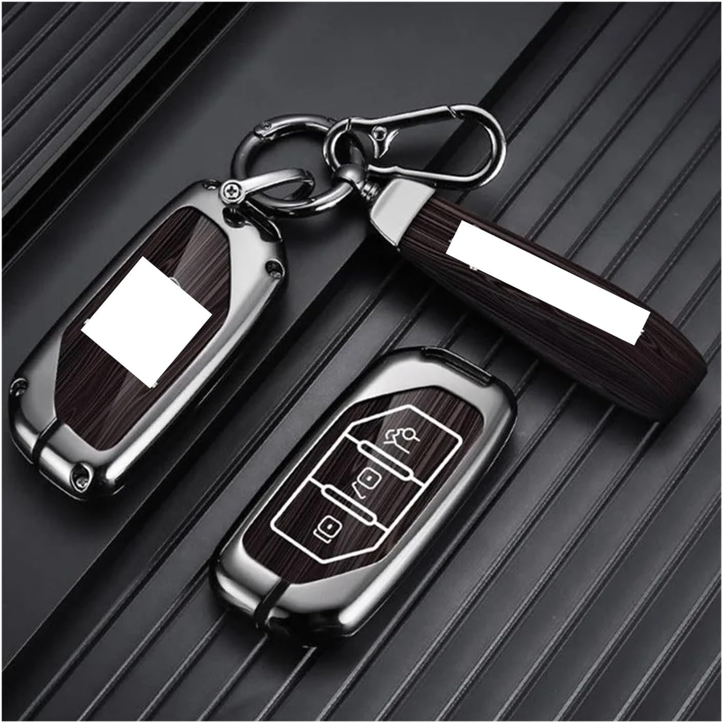 Compatible For Dongfeng/Fengxing/Forthing T5 EVO 2021 Zinc Alloy Car Remote Key Case Bag(N-black keyring)