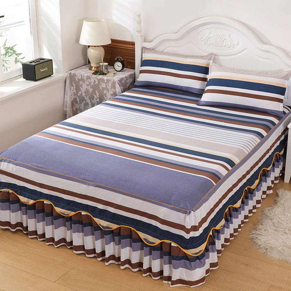 Linge de lit lisse Euro King Queen avec couvre-lit à jupe haut de gamme