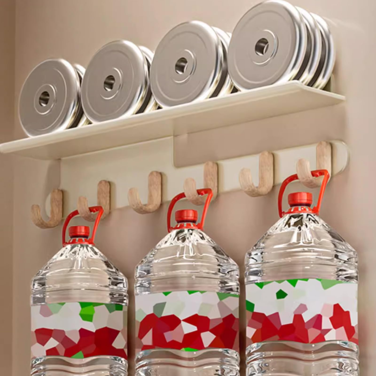 Appendiabiti Da Parete In Metallo Nero Con 5 Ganci - Design Elegante - Appendi Abiti Da Muro for Casa, Camera, Cucina, Salotto, Negozio - Appendino for Giacche, Cappotti, Cappelli(Black,5 hooks 46*15*