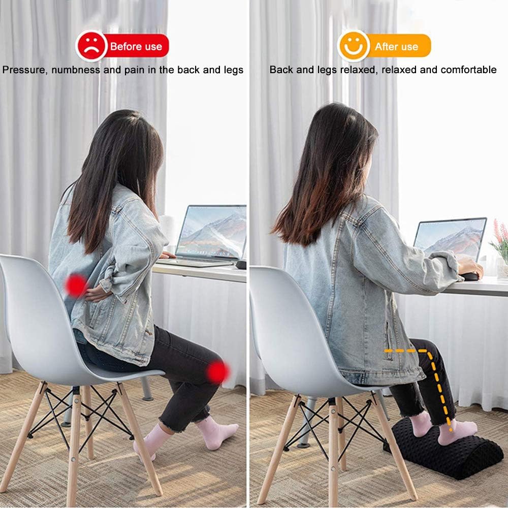 Mabor Descanso para os pés sob a mesa, descanso ergonômico para os pés de mesa antiderrapante, apoio para os pés de espuma viscoelástica para sofás, alivia a dor nas costas e nas pernas, Mabor Descanso para os pés sob a mesa, descanso ergonômico para os pés de mesa antiderrapante, apoio para os pés de espuma viscoelástica para sofás, alivia a dor nas costas e nas pernas,