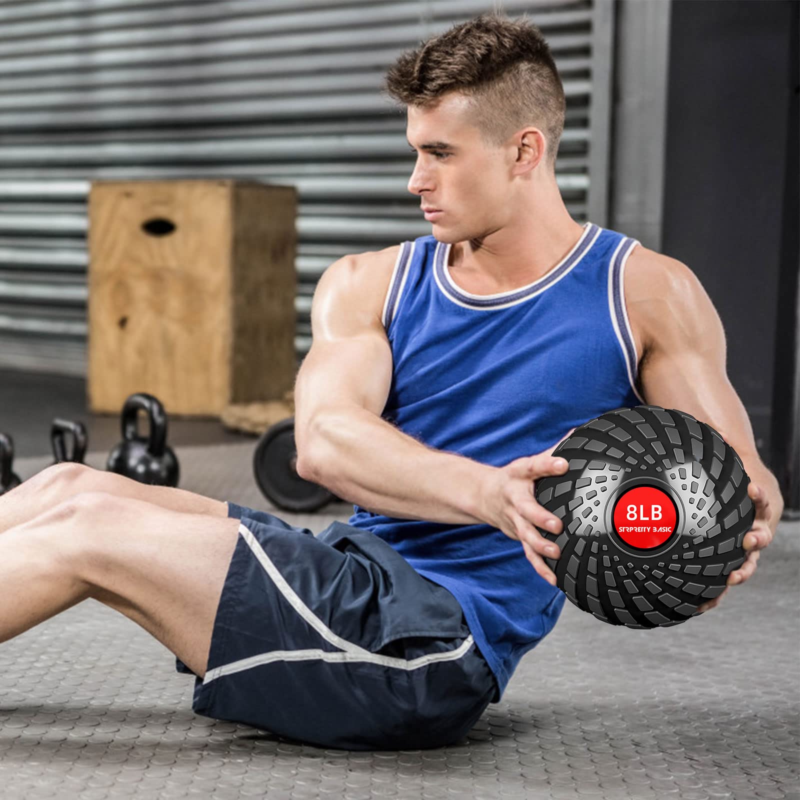 Slam Medicine Ball - Palla medica ponderata da 3,7 kg, per allenamento incrociato