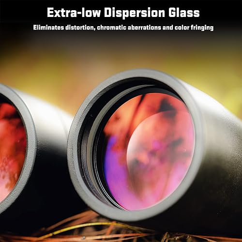 Vista 3 de Eyeskey Prismáticos ED de 10 x 42 para adultos de alta potencia, súper claro y amplio campo de visión, binocular ligero e impermeable, perfecto