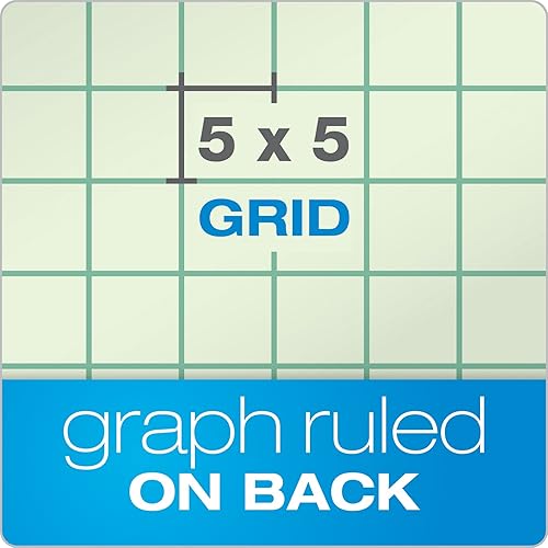 Miniatura 2 de Ampad Almohadilla de ingeniero, 5 cuadrados por pulgada, 8.5 x 11 pulgadas, almohadilla de 200 hojas, verde (22-144)