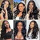 Beauty Queen 4 Bundles Body Wave (22 24 26 28 Inch) Human Hair 100% Unprocessed Weave Raw Hair 10A Brazilian Virgin Hair Bundles Natural Black Color Hair Extensions For Women Product Image 6