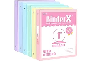 Sooez 6 Pack Extra Durable Binder