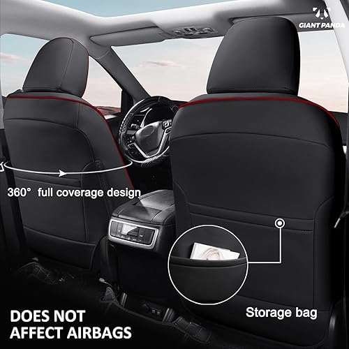 Miniatura 3 de GIANT PANDA Juego completo de fundas de asiento de automóvil personalizadas para Toyota Highlander XLEXSELimitedPlatinumHybrid 2020 2021 2022 2023