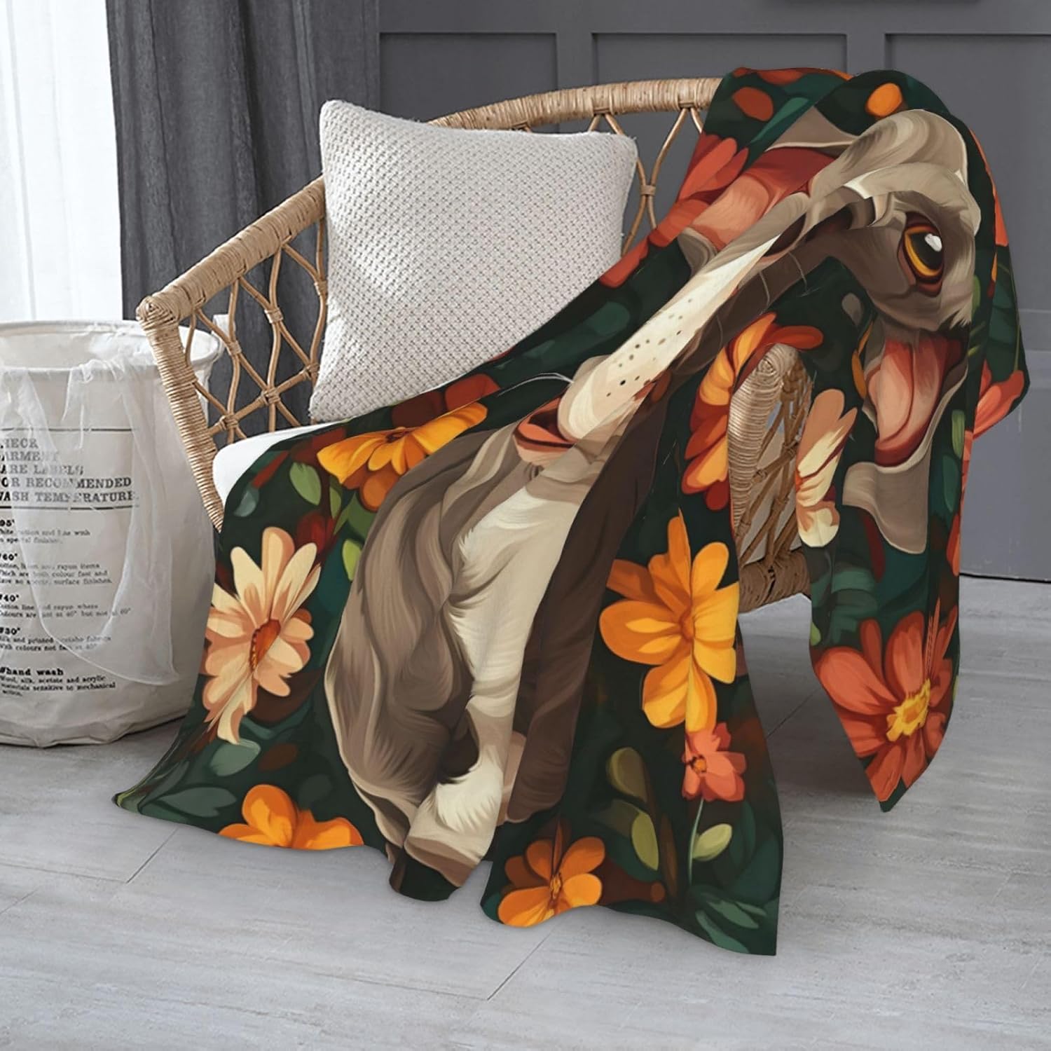 Cute Pitbull Blanket Gifts for Women Adults, Warm Lightweight Soft Plush Pit Bull Dog Throw Blankets for Living Room Bed Sofa Home Decor 60"x80"