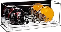 Vista 26 de Better Display Cases Acrílico 2 Mini casco de fútbol (no tamaño completo) vitrina con base de césped transparente (V46/A019)