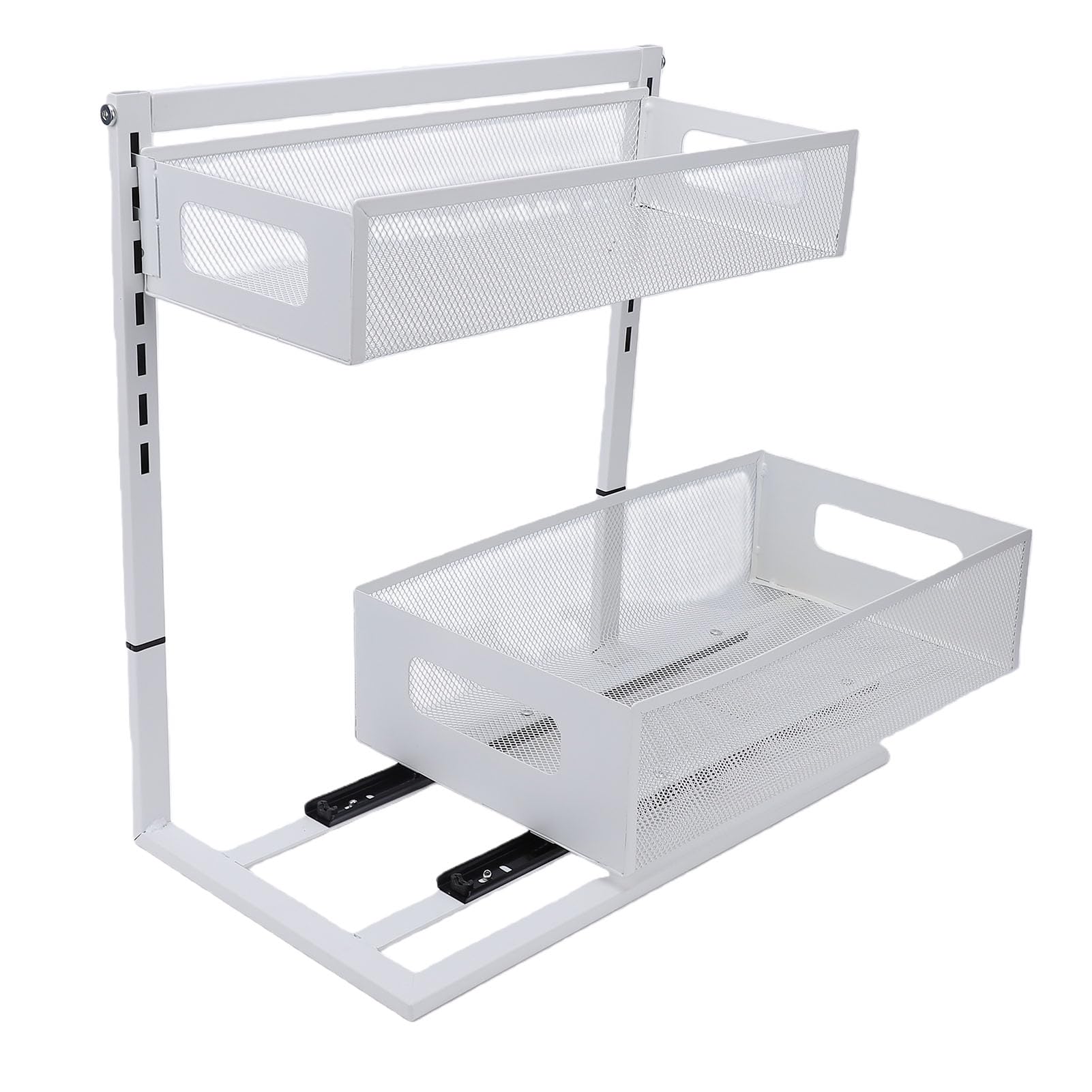 Jeffergarden Pod Zlewem Organizer, 2 Poziomy Wysuwana Półka z (WHITE)