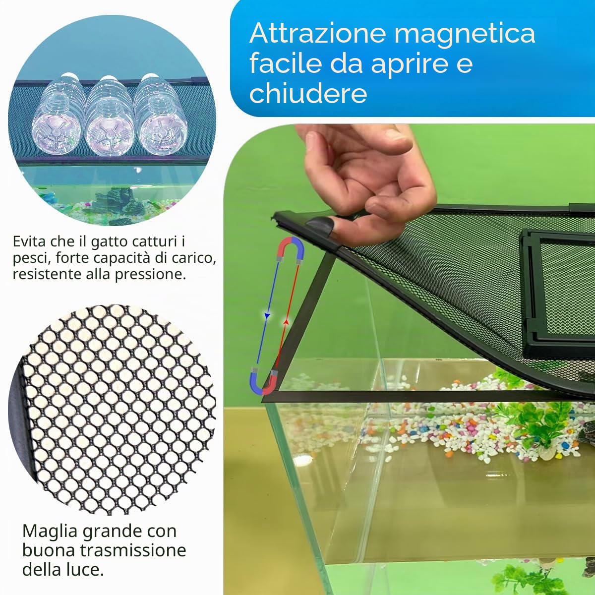 Coperchio magnetico per acquario fai da te